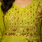 Embroidery detail close-up
