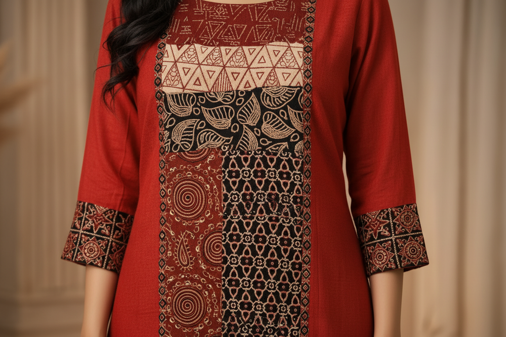 Embroidery detail close-up
