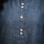 Fabric texture and button detail close-up