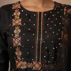 Floral embroidery detail close-up