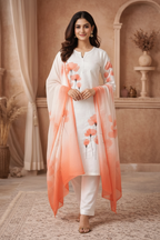 Floral kurti side pose