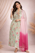 Front pose with dupatta drape