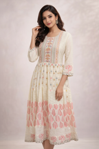 Front pose with hand near earring