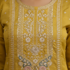 Gota patti embroidery detail close-up