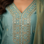 Mirror work detail close-up