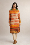 Multicolor Striped Kurti Front View