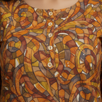 Paisley embroidery detail close-up