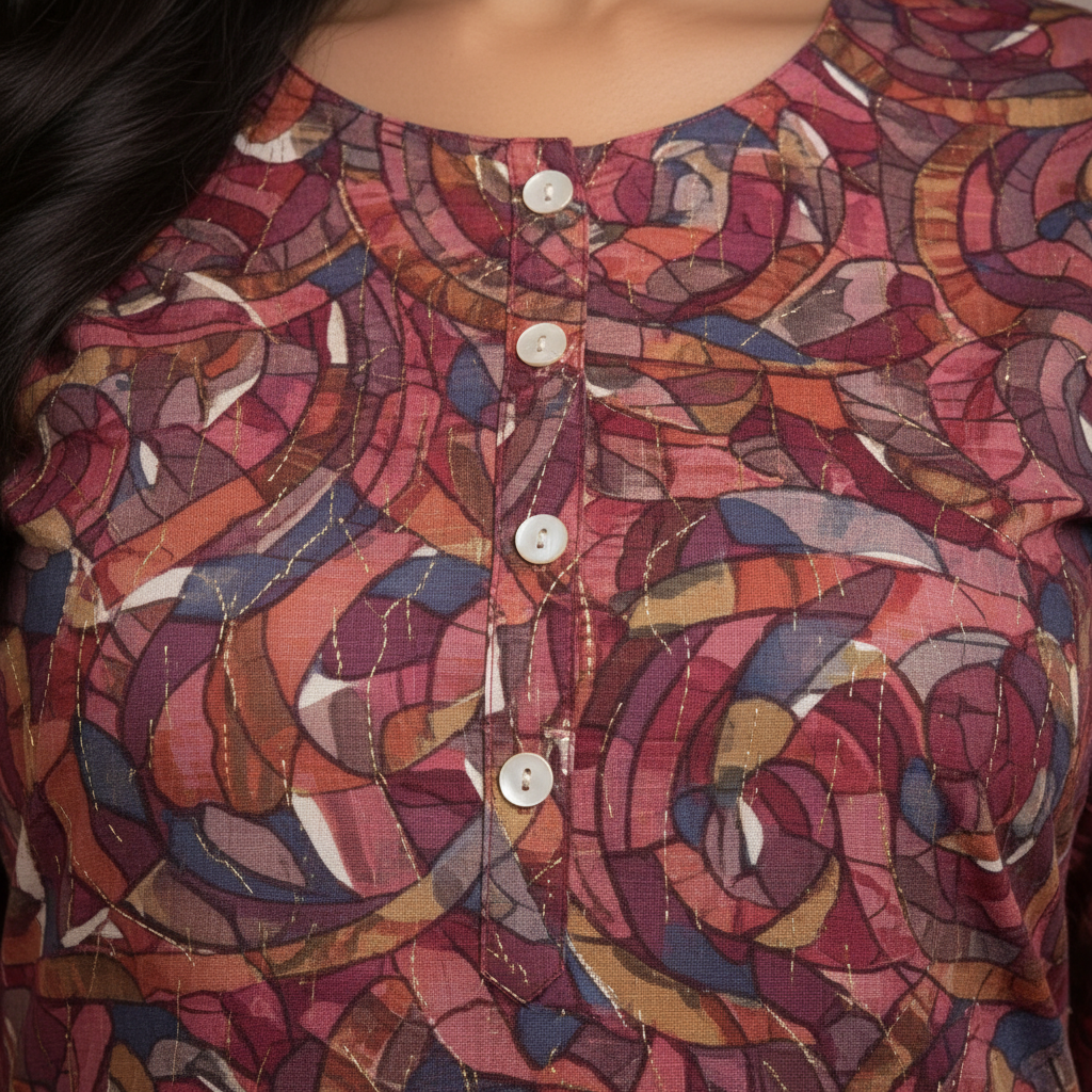 Paisley print detail close-up