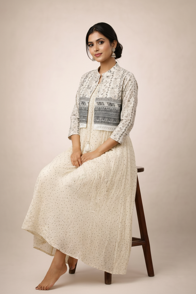 Seated pose on stool