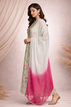 Side angle highlighting embroidered bodice