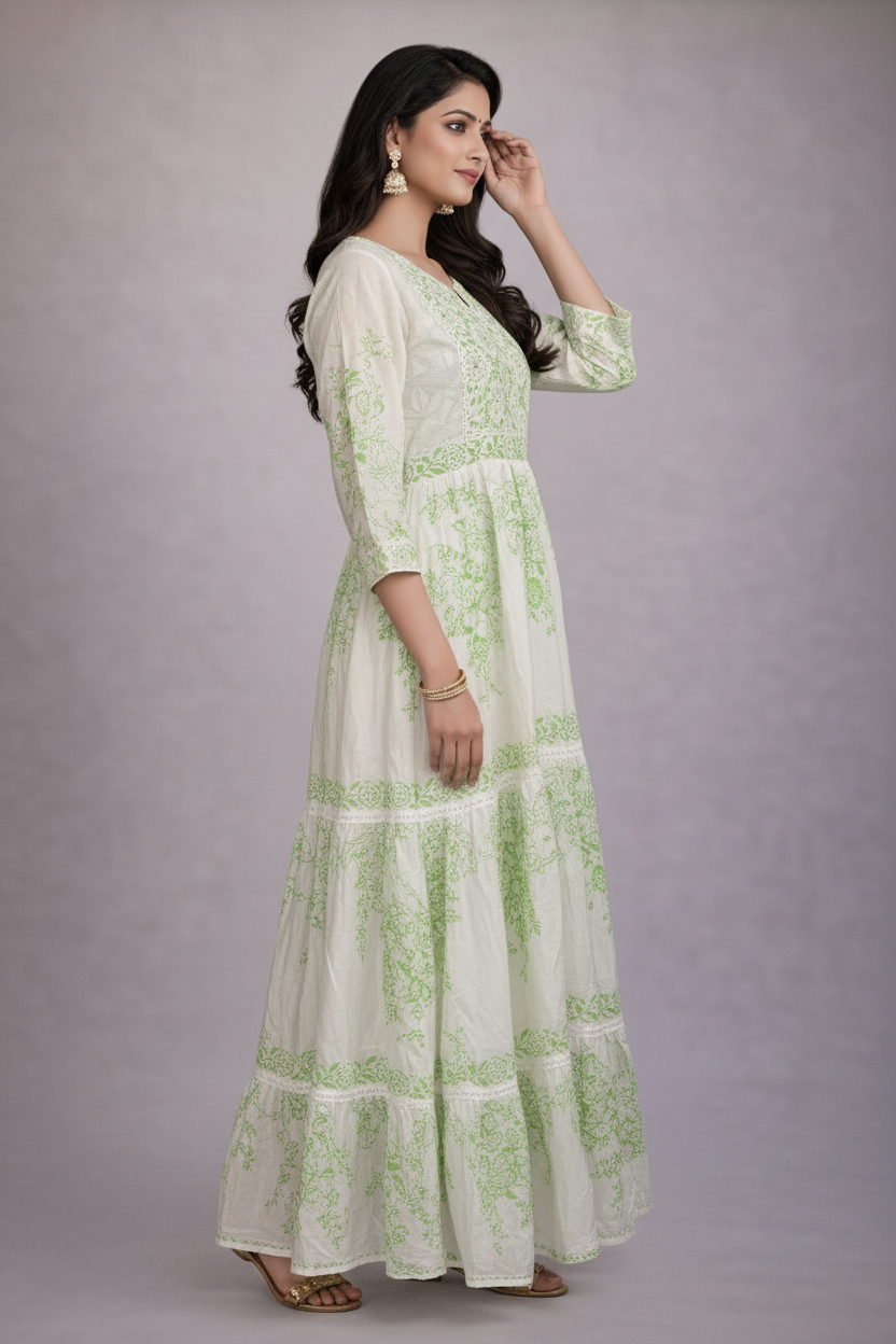 Side angle highlighting embroidery