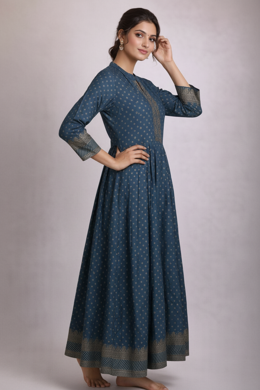 Side angle highlighting sleeve embroidery