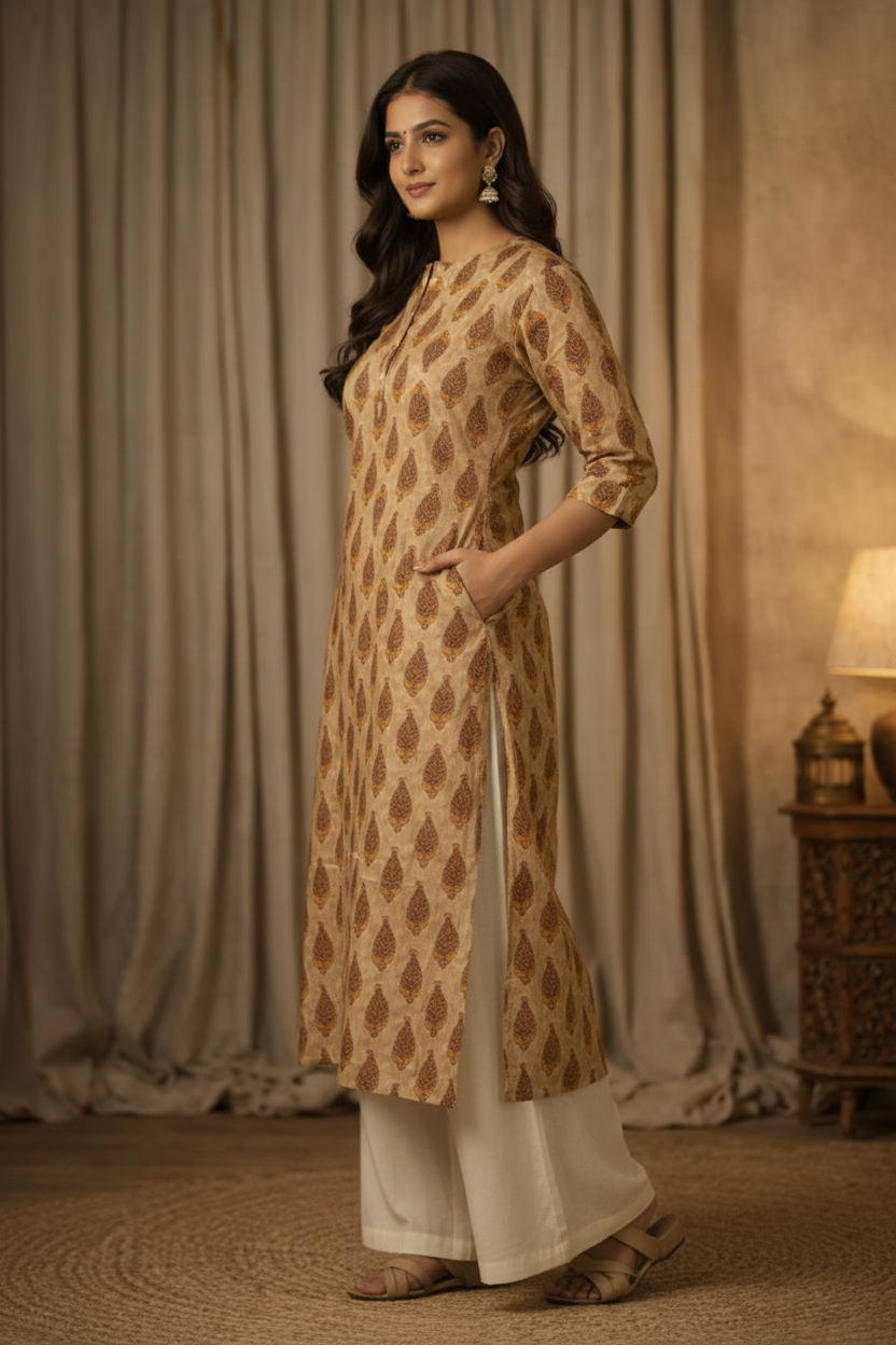 Side angle with hand in pocket