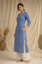 Side angle with pocket detail