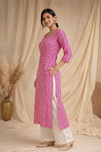 Side angle with pocket detail