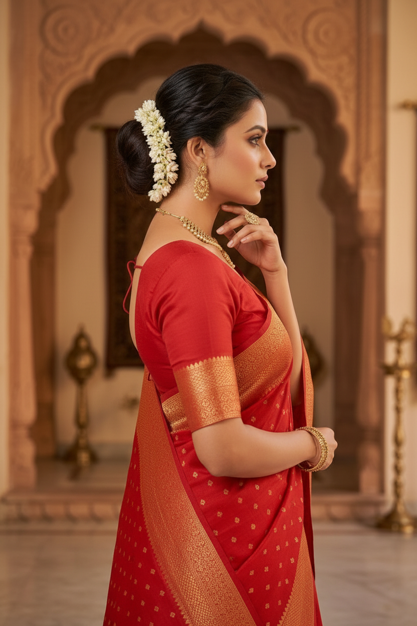 Side profile pose