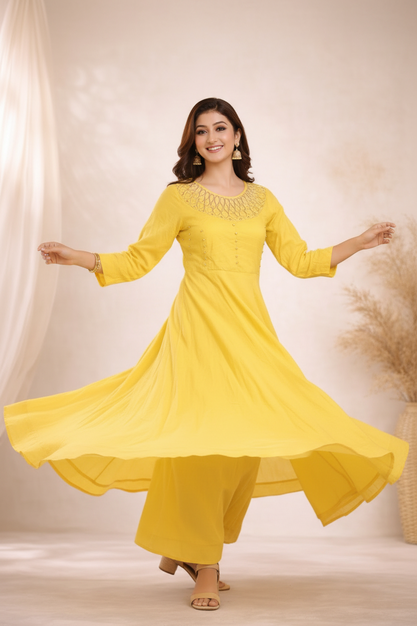 Twirl showing anarkali flare