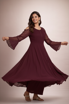 Twirl showing bell sleeves