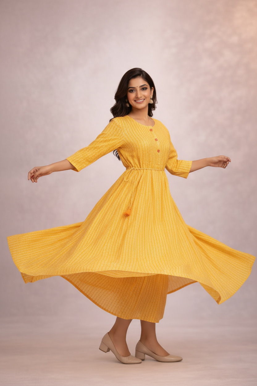 Twirl showing gathered flare