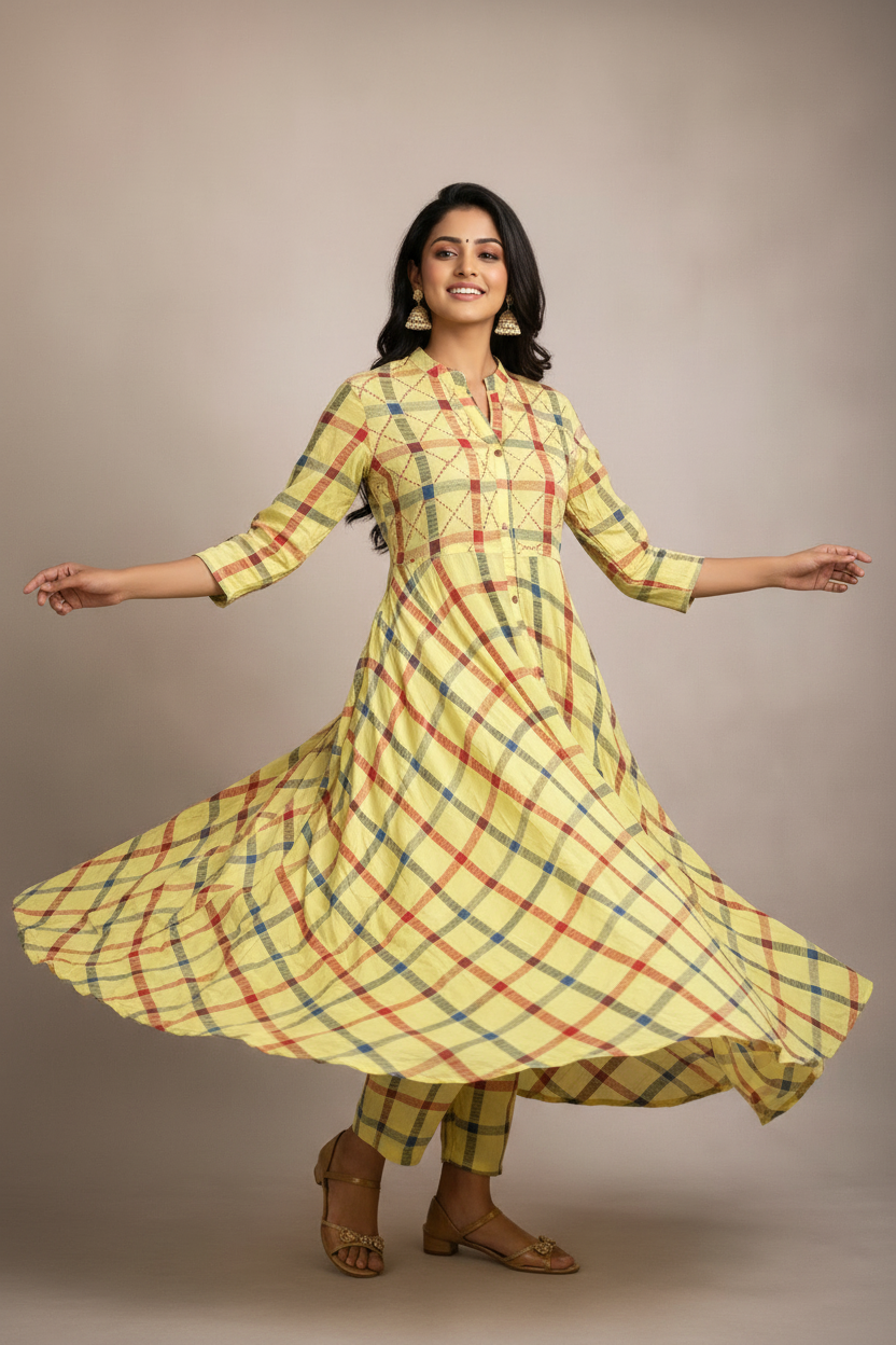 Twirling pose showing dress movement