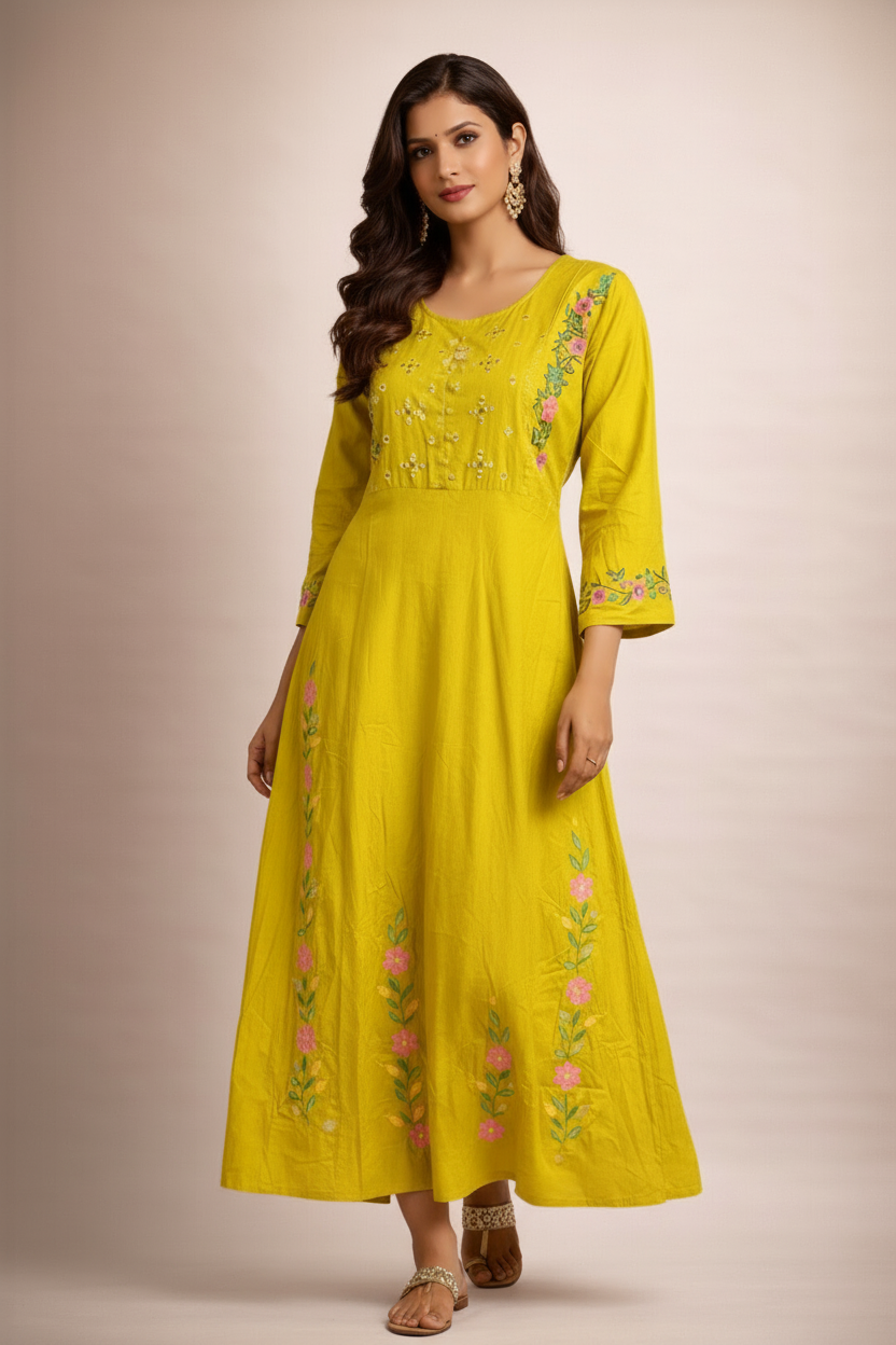 Walking pose with natural flow