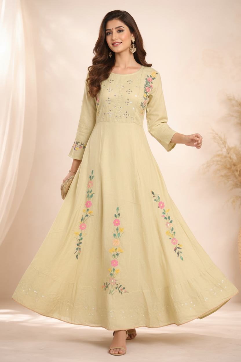 Walking pose with natural flow